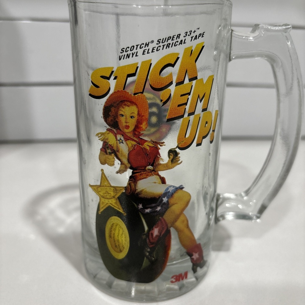 Scotch Tape Beer Mug Stick 'Em Up Made IN USA 3M Corporation